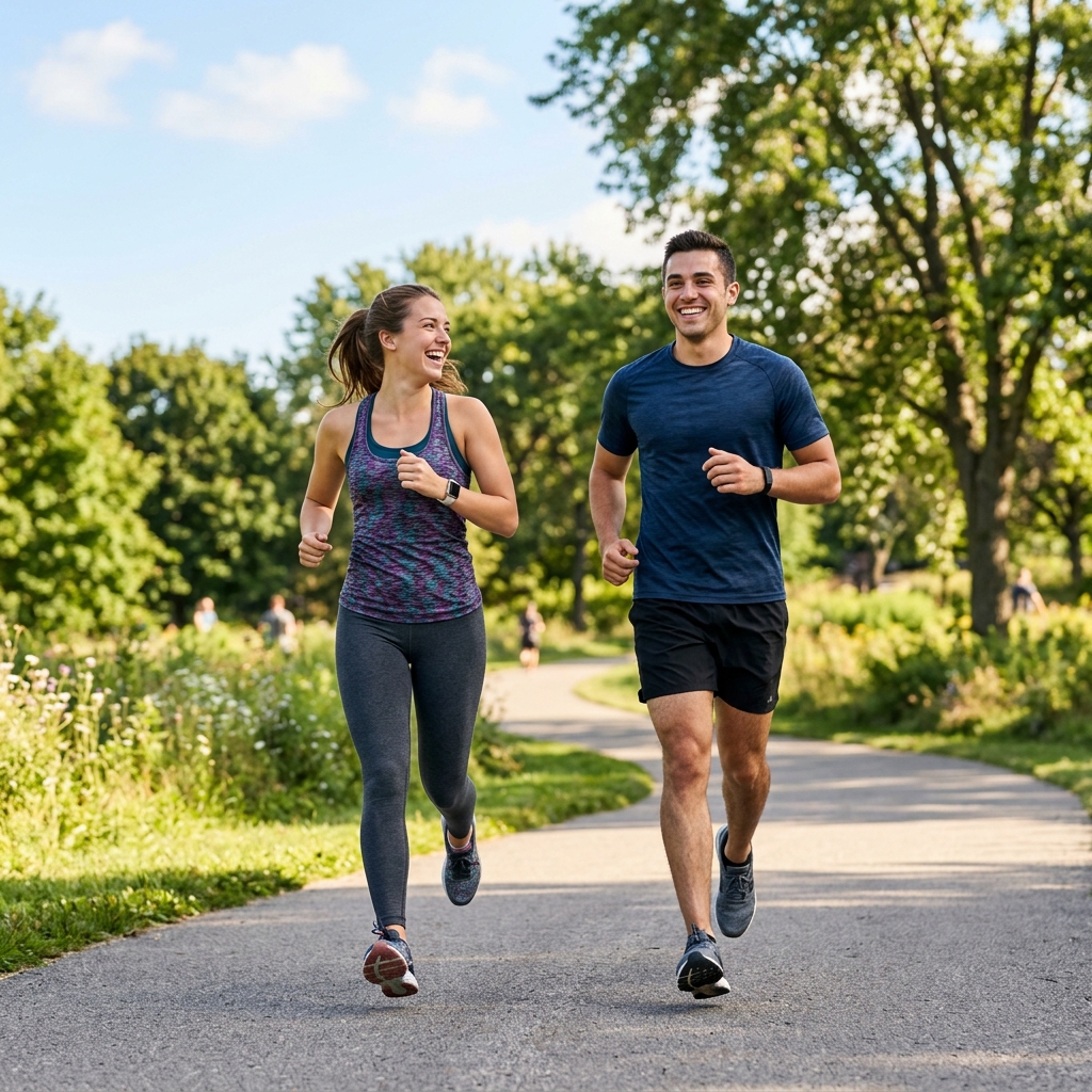 Couple jogging for a healthy lifestyle